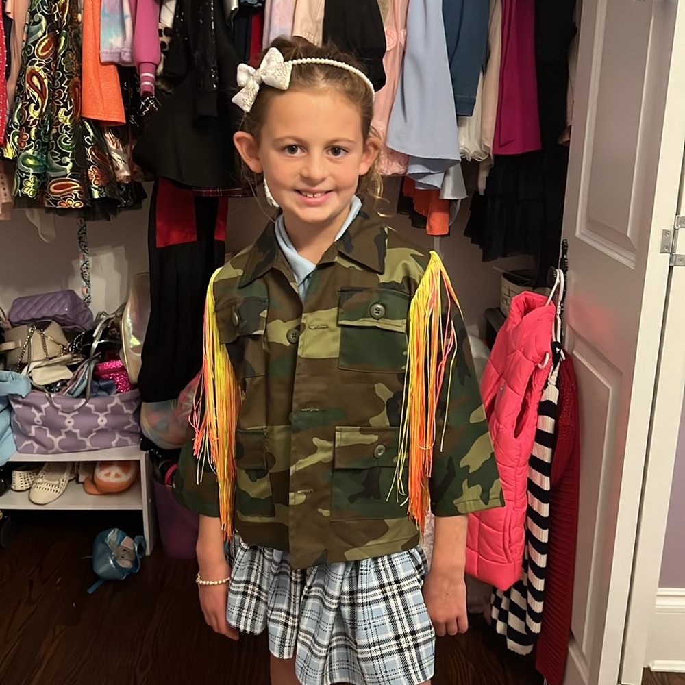 CamoflaugeNeon Fringe Jacket